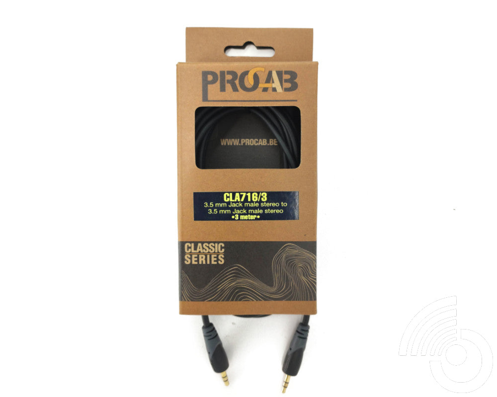 PROCAB 3.5mm jack cable male-male - 3m