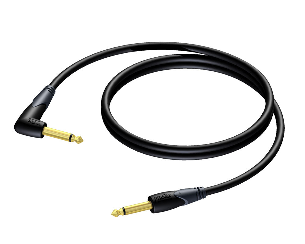 PROCAB Guitar Cable Straight to Right Angle - 3m