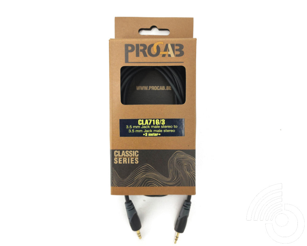 PROCAB 3.5mm jack cable male-male - 3m