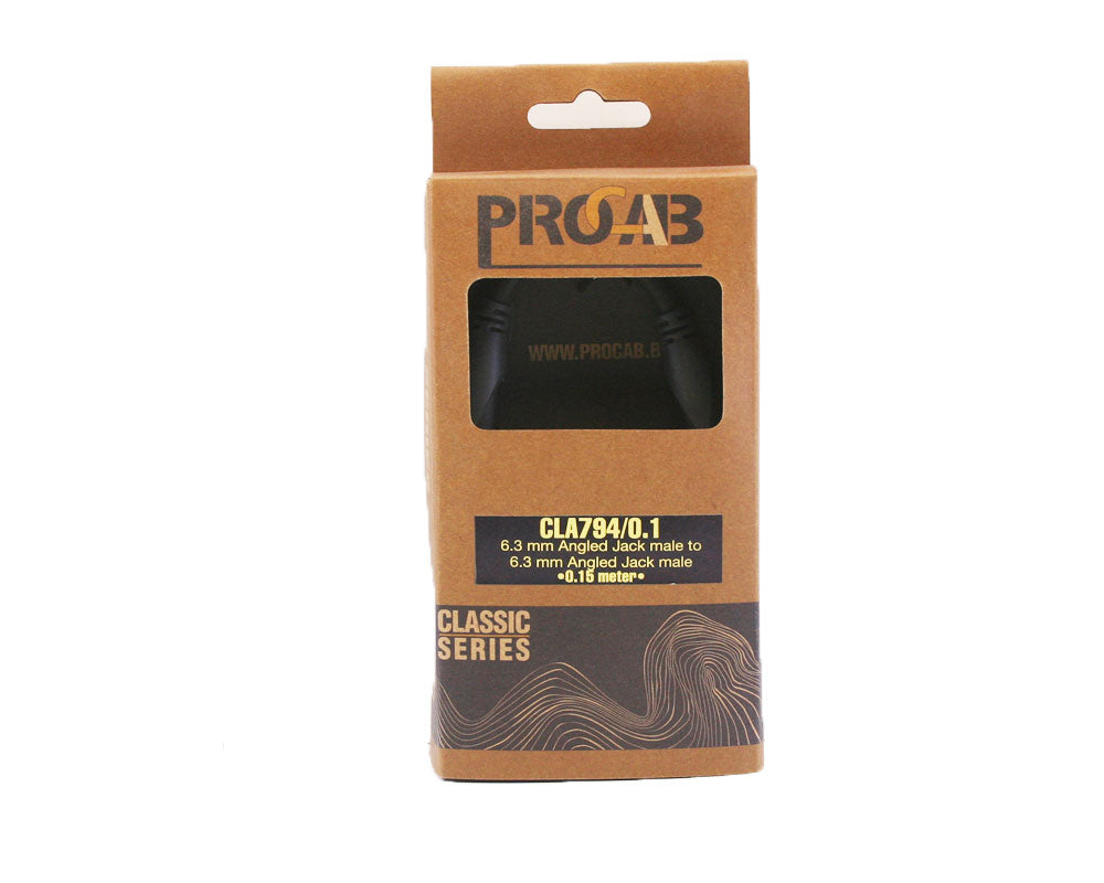 Procab Guitar Patch Cable Right Angle - 15cm