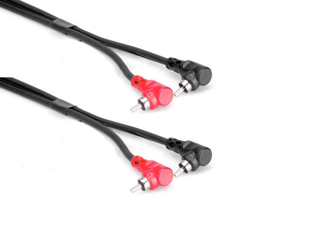 HOSA Stereo Interconnect Dual Right-angle RCA to Same – 1m cable