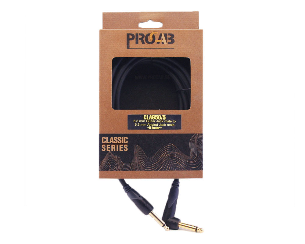 PROCAB Guitar Cable Straight to Right Angle - 5m
