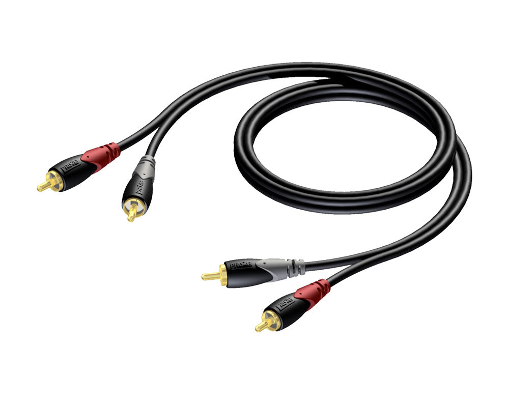 PROCAB 2 x RCA/cinch male to same - 3m